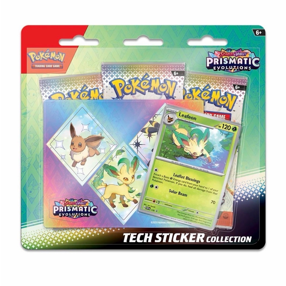 Pokémon TCG Prismatic Evolutions Tech Sticker Collection - Leafeon - New Sealed!